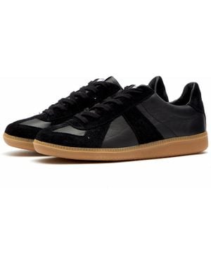 Novesta Gat Leather Court Trainers - Black