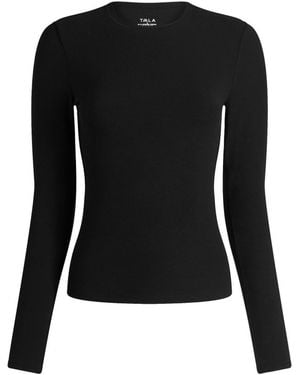 Tala 365 Long Sleeve Long Line T-Shirt - Black
