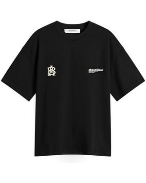 About Blank Dual Logo T-Shirt - Black
