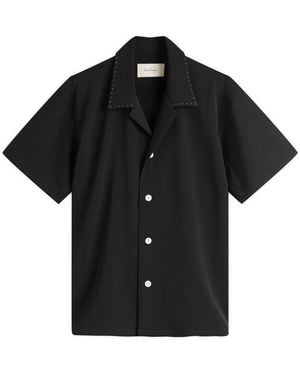Second/Layer Open Collar Shirt - Black