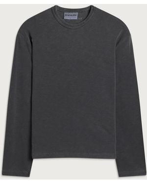 MKI Miyuki-Zoku 220 Gsm Slub Long Sleeve T-Shirt - Black