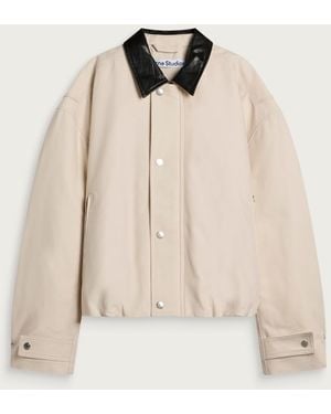 Acne Studios Opado Cotton Satin Jacket - Natural