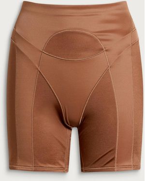 Nike Skims Shine Texture 5 Inch Shorts - Brown