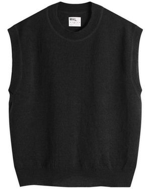 MHL by Margaret Howell Block Stripe Slipover Vest - Black