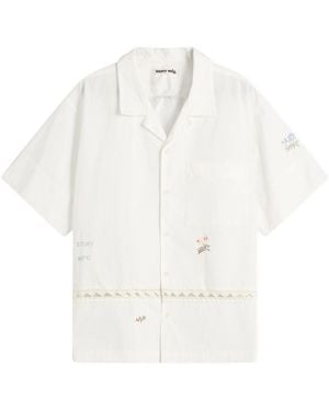 STORY mfg. Story Mfg Greetings Hand Embroidered Shirt - White