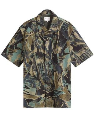 thisisneverthat Jacquard Pattern Shortsleeve Shirt - Green