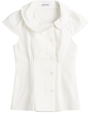 Peachy Den Missy Asymmetric Blouse - White