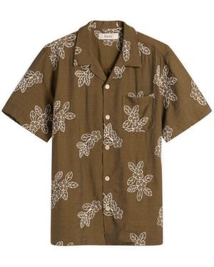 Forét Leo Embroidery Vacation Shirt - Brown