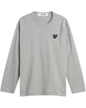 COMME DES GARÇONS PLAY U T-Shirt Emblem Knit - Grey