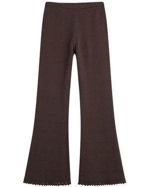 My Mum Made It Lace Knit Trousers - Brown