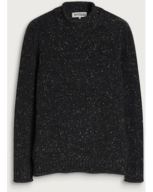 Pittari Findhorn Donegal Roll Collar Jumper - Black