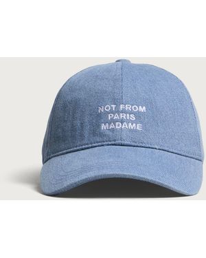 Drole de Monsieur Denim Slogan Cap - Blue