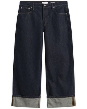 GOOD AMERICAN Good Standard Baggy Cuffed Jeans - Blue