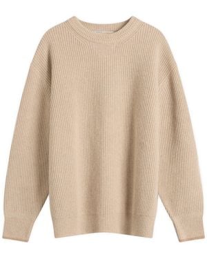 FRIZMWORKS Patch Round Knit Jumper - Natural