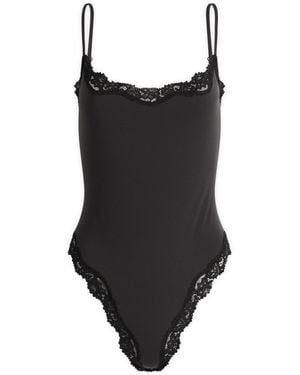 Skims Fits Everybody Lace Cami Bodysuit - Black