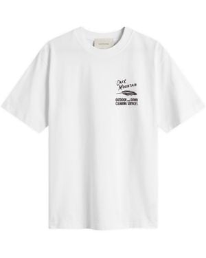 Cafe Mountain Down Cleaning Duck T-Shirt - White