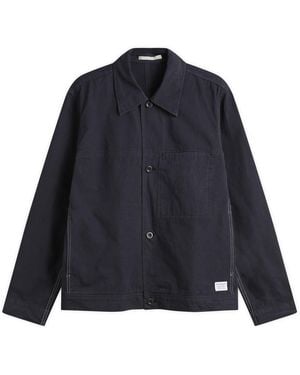 Norse Projects Arresskov Compact Cotton Shirt Jacket - Blue