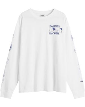 Damson Madder Exclusive Il Bacio Brunch Long Sleeve T-Shirt - White