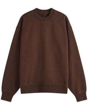 Skims Boyfriend Fleece Pullover - Brown