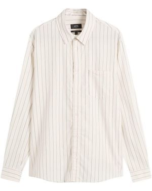 A.P.C. Clement Stripe Shirt - White