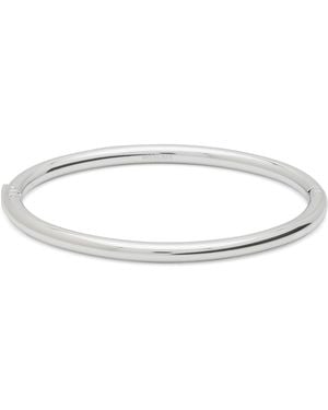 Missoma Classic Round Hinged Bangle Bracelet - Metallic