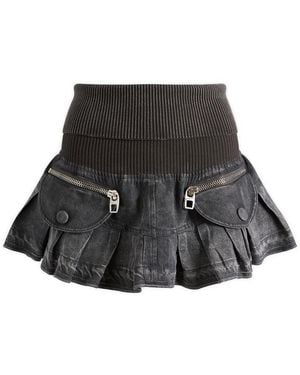 Miss Sixty Knwls X Mini Skirt - Black