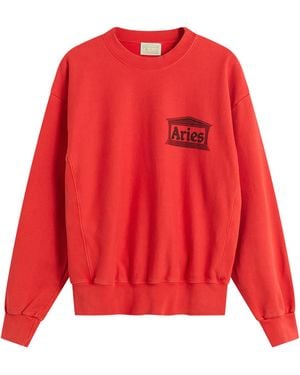 Aries Premium Aged Temple Sweatshirt - Red