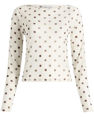 Hosbjerg Betty Long Sleeve Top - White