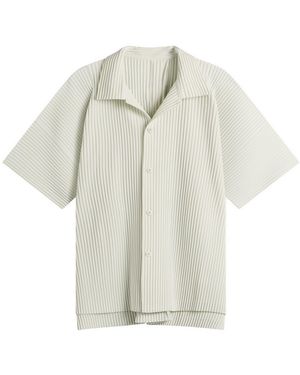 Homme Plissé Issey Miyake Pleat Short Sleeve Shirt - White