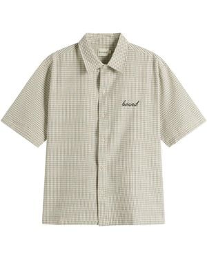 BOUND Gingham Cropped Shirt - Natural