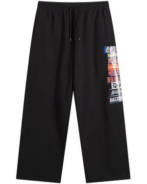 Balenciaga Baggy Bumper Stickers Joggers - Black