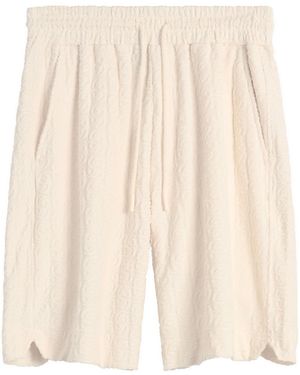 Drole de Monsieur Monogramme Towelling Shorts - Natural