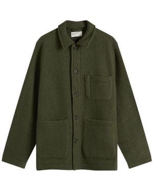 Universal Works Wool Fleece Field Jacket - Green