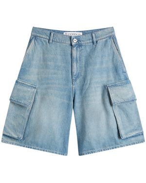 JW Anderson Denim Cargo Shorts - Blue