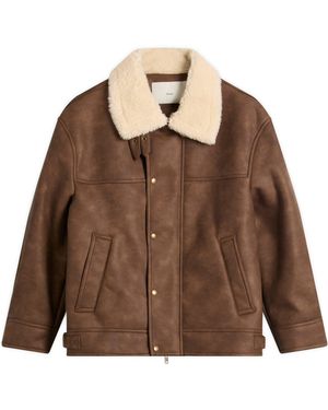 DUNST Faux Shearling Jacket - Brown