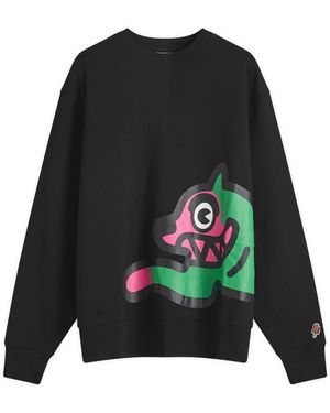 ICECREAM Jumbo Running Dog Crewneck - Black