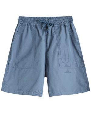 Service Works Poplin Printed Chef Shorts - Blue