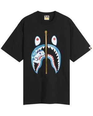 A Bathing Ape Abc Camoilo Shark Tee - Black