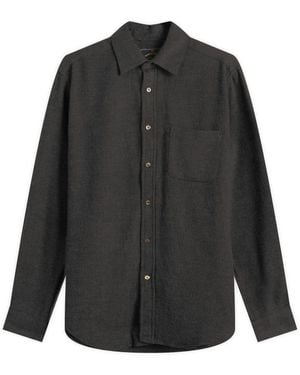 Portuguese Flannel Sounds Micro Check Shirt - Black