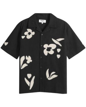 Wax London Didcot Abstract People Vacation Shirt - Black