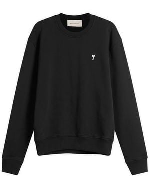 Ami Paris Contrasted Ami De Coeur Sweatshirt - Black