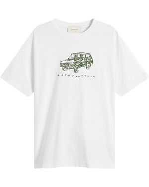 Cafe Mountain Scrrible Rangey T-Shirt - White