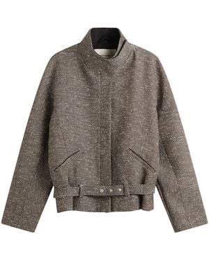 Entire studios Contrast Aviator Jacket - Grey