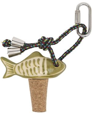 Damson Madder Ceramic Fish Bottle Stop - Metallic