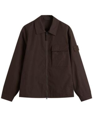 Stone Island Ghost Weatherproof Cotton Canvas Shirt Jacket in