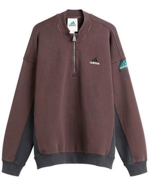 adidas Eqt Half Zip Top - Brown