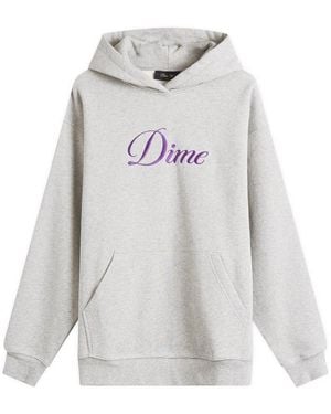 Dime Cursive Hoodie - Gray