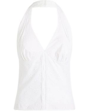 Peachy Den Dylan Halter Top - White