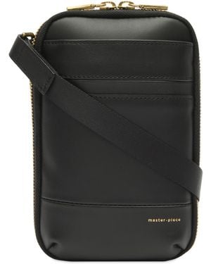 master-piece Gloss Leather Shoulder Bag - Black