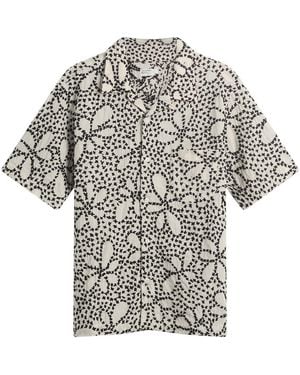 Universal Works Kantha Flower Road Shirt - Grey